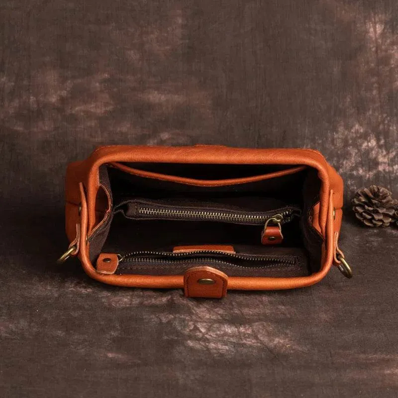 Women’s Leather Crossbody Bag Retro Messenger Phone Sling