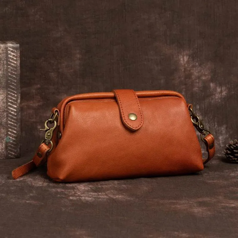 Women’s Leather Crossbody Bag Retro Messenger Phone Sling