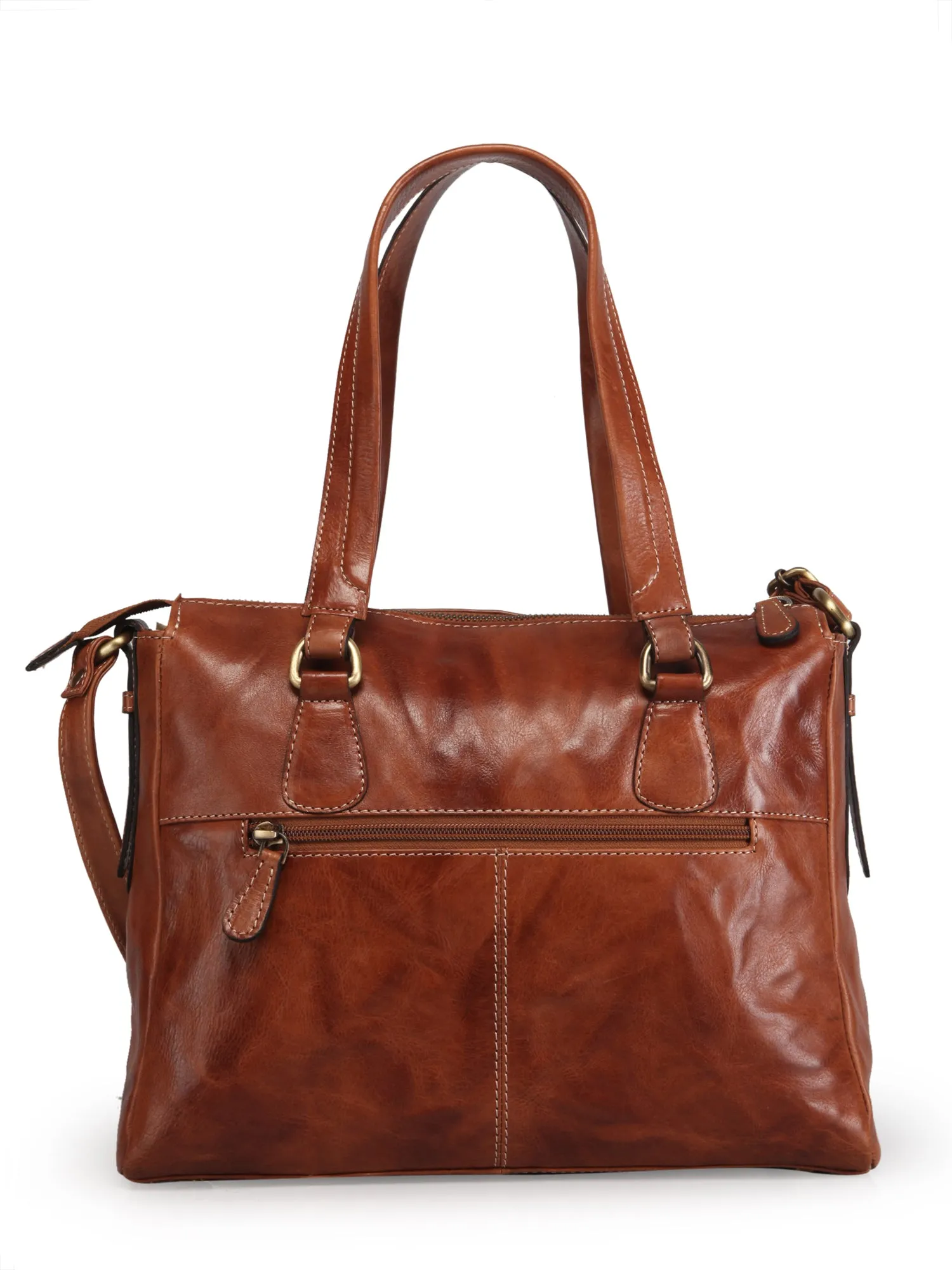 Women's Leather Handbag With Sling Strap