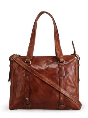 Women's Leather Handbag With Sling Strap