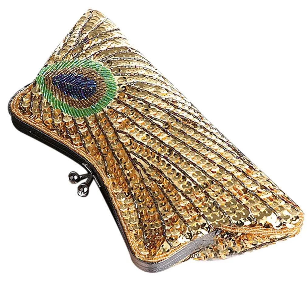 Women's Noble Peacock Sequin Handbag|JaosWish