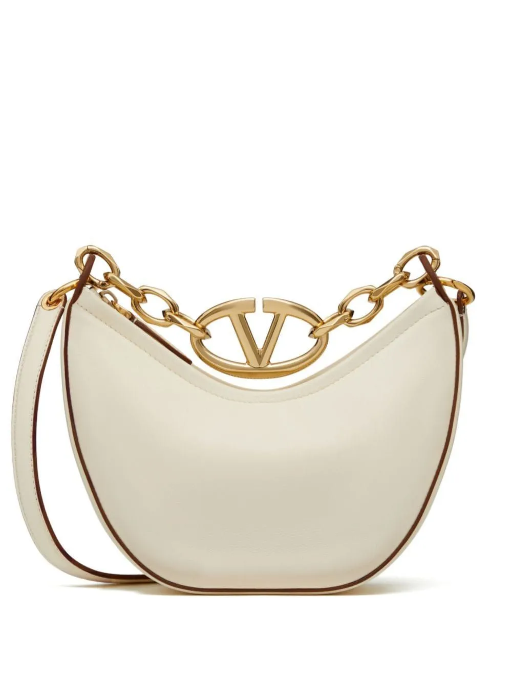 Women's Vlogo Moon Bag Mini Hobo in Ivory | 5W2B0Q43PHV