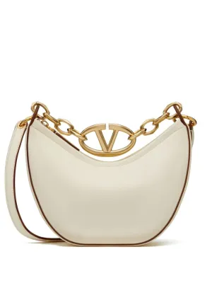 Women's Vlogo Moon Bag Mini Hobo in Ivory | 5W2B0Q43PHV